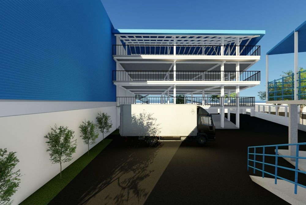 Hồ sơ dự án nhà để xe kết cấu thép 1.800 m2